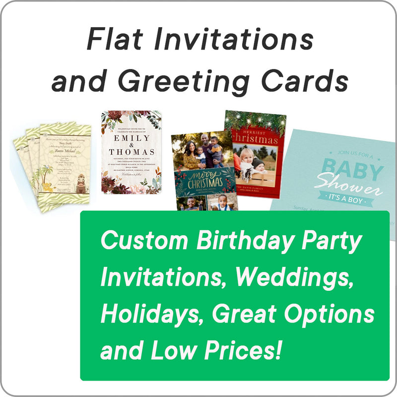 Custom Business Cards & Invitations, 5x7 Cardstock, Blank Envelope, Swirled Circle